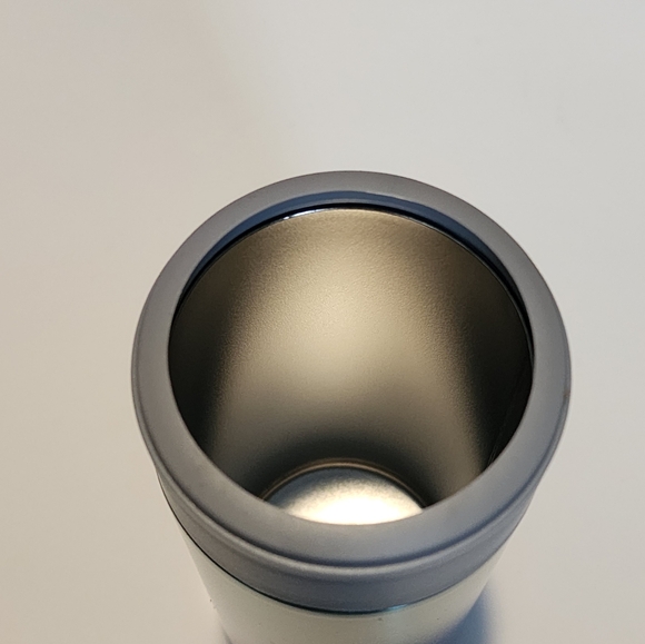 Slim Can Cooler Insulated Purple Teal Vacuum Insulated Silicone Straw 12oz Asobu - Picture 7 of 7